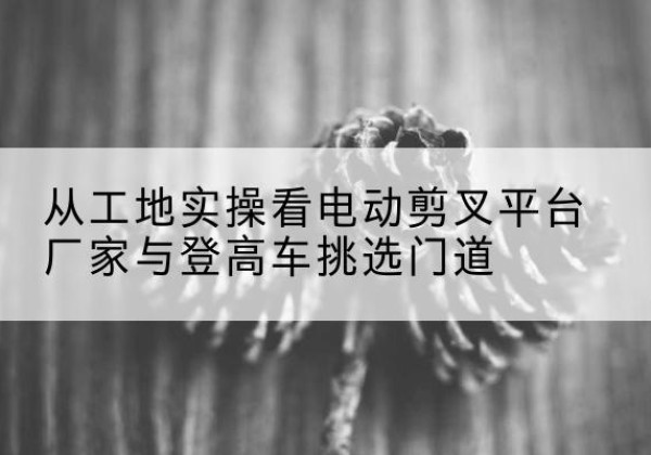 娄星电动剪叉升降平台厂家-从工地实操看电动剪叉平台厂家与登高车挑选门道